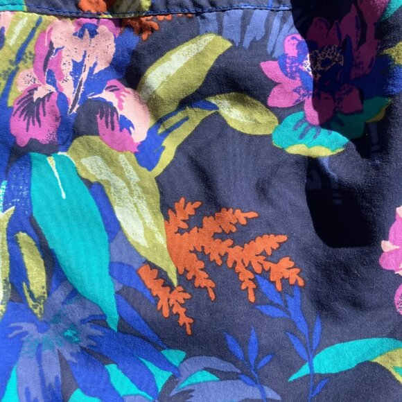 Columbia Men's Dark Blue Tropical Floral Colorful Swim Trunks Extra Large XL - Picture 3 of 7